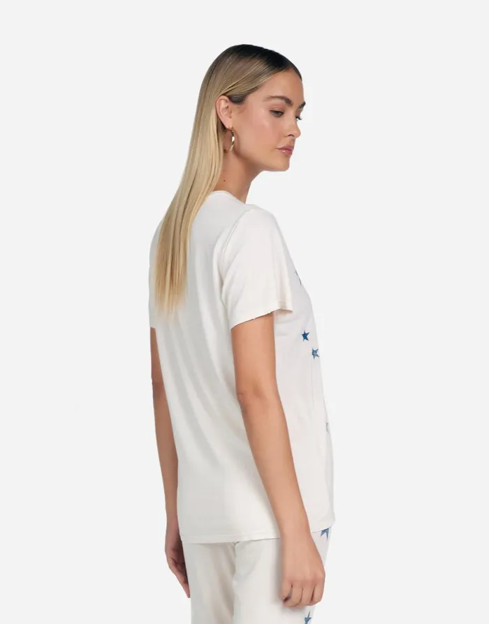 Wolf Vintage Stars Ivory Ombre Women039s Lauren Moshi Short Sleeve