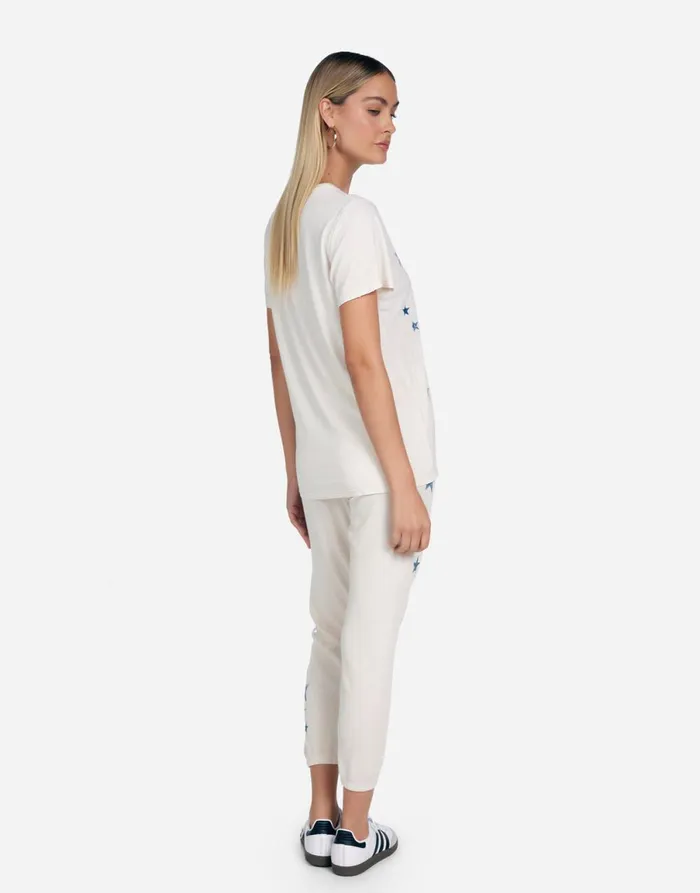 Wolf Vintage Stars Ivory Ombre Women039s Lauren Moshi Short Sleeve