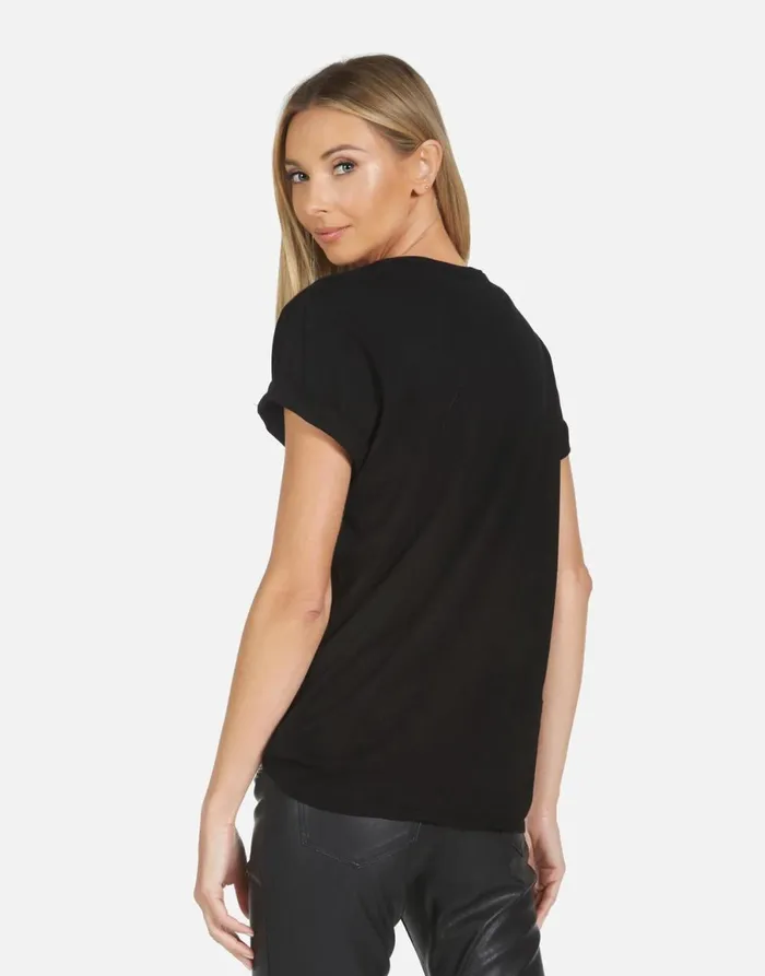 Wolf X Crystal Peace Love Skull Black Women039s Lauren Moshi Short Sleeve