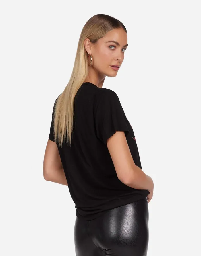 Wolf X Vampire Lip Black Women039s Lauren Moshi Short Sleeve