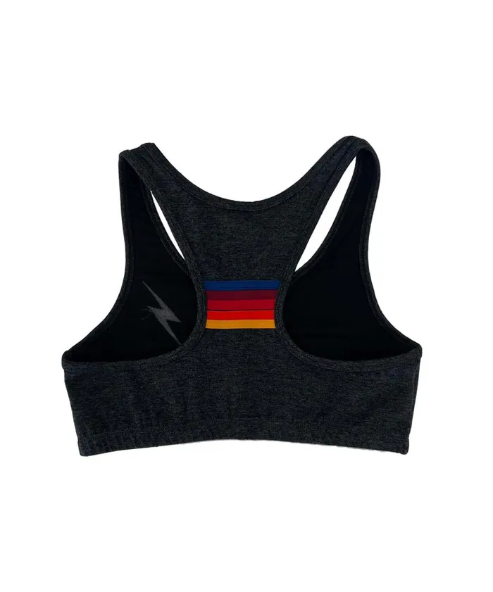 Women Activewear Aviator Nation BOLT EMBROIDERY SPORTS BRA 8211 CHARCOAL Women Activewear Aviator Nation BOLT EMBROIDERY SPORTS BRA 8211 CHARCOAL