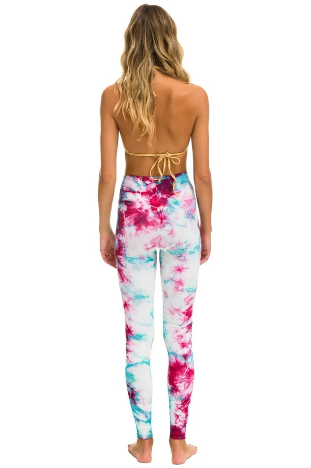 Women Activewear Aviator Nation HAND DYED FULL LENGTH HIRISE LEGGINGS 8211 TIE DYE TURQUOISE Women Activewear Aviator Nation HAND DYED FULL LENGTH HIRISE LEGGINGS 8211 TIE DYE TURQUOISE