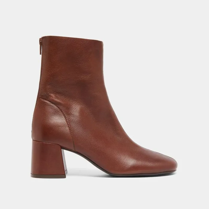 Women Ankle Boots With Rear Zips Brown JONAK Ankle Boots Lowboots Women Ankle Boots With Rear Zips Brown JONAK Ankle Boots Lowboots