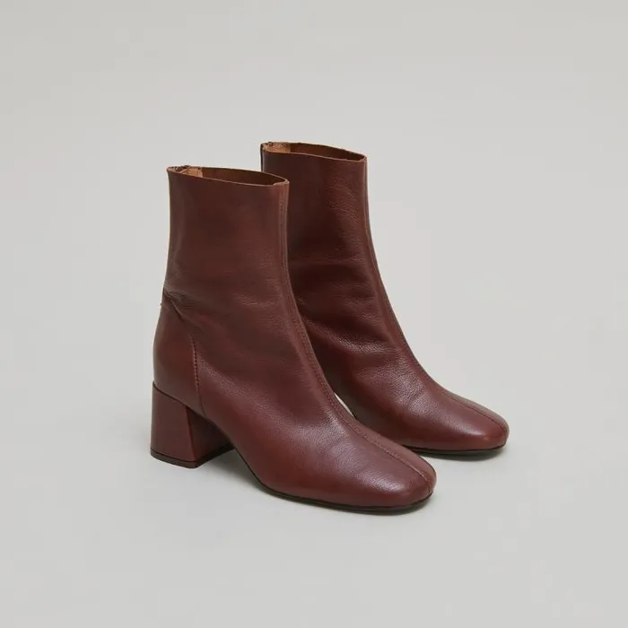 Women Ankle Boots With Rear Zips Brown JONAK Ankle Boots Lowboots Women Ankle Boots With Rear Zips Brown JONAK Ankle Boots Lowboots