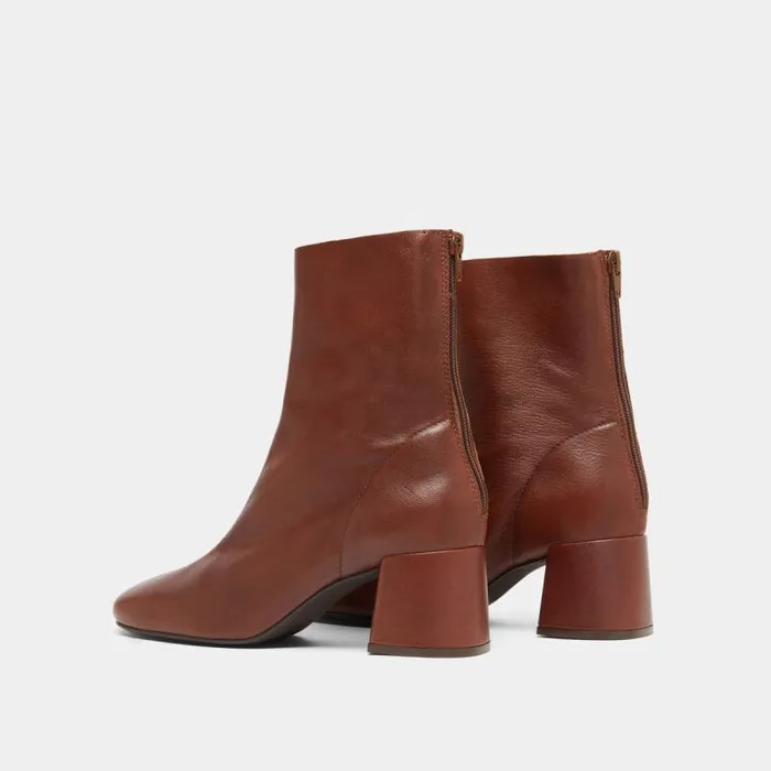 Women Ankle Boots With Rear Zips Brown JONAK Ankle Boots Lowboots Women Ankle Boots With Rear Zips Brown JONAK Ankle Boots Lowboots