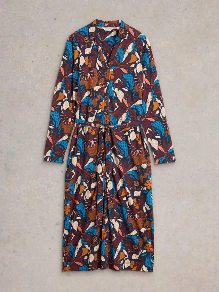 Women Annie Cotton Shirt Dress Navy Print White Stuff Dresses Women Annie Cotton Shirt Dress Navy Print White Stuff Dresses