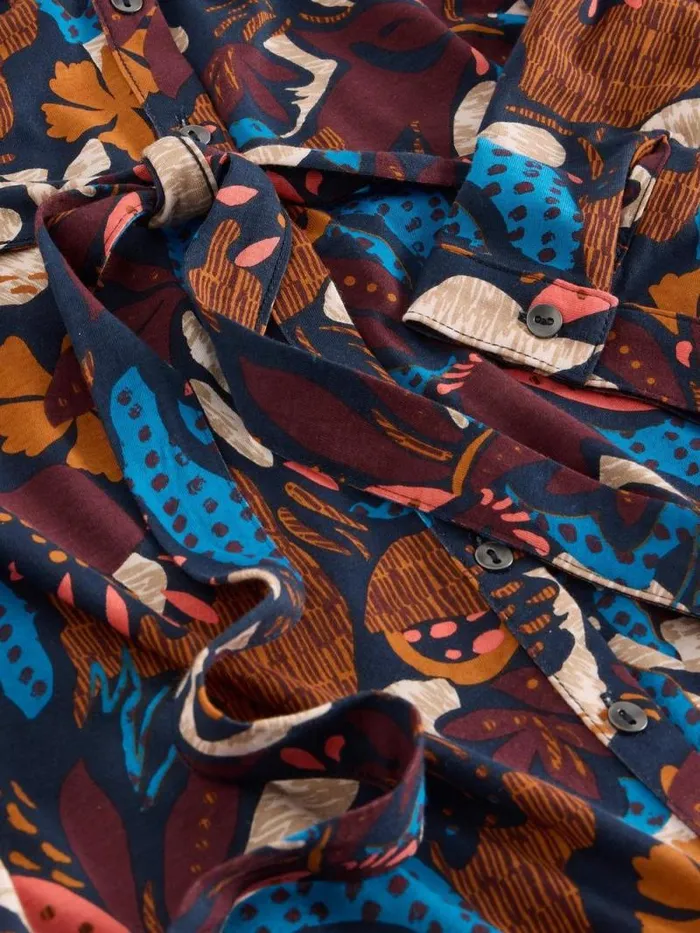 Women Annie Cotton Shirt Dress Navy Print White Stuff Dresses Women Annie Cotton Shirt Dress Navy Print White Stuff Dresses