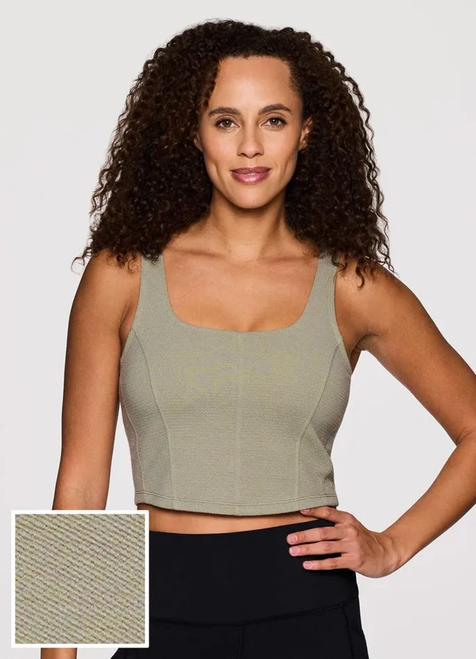 Women Anytime Longline Corset Bra Sage RBX Active Tanks