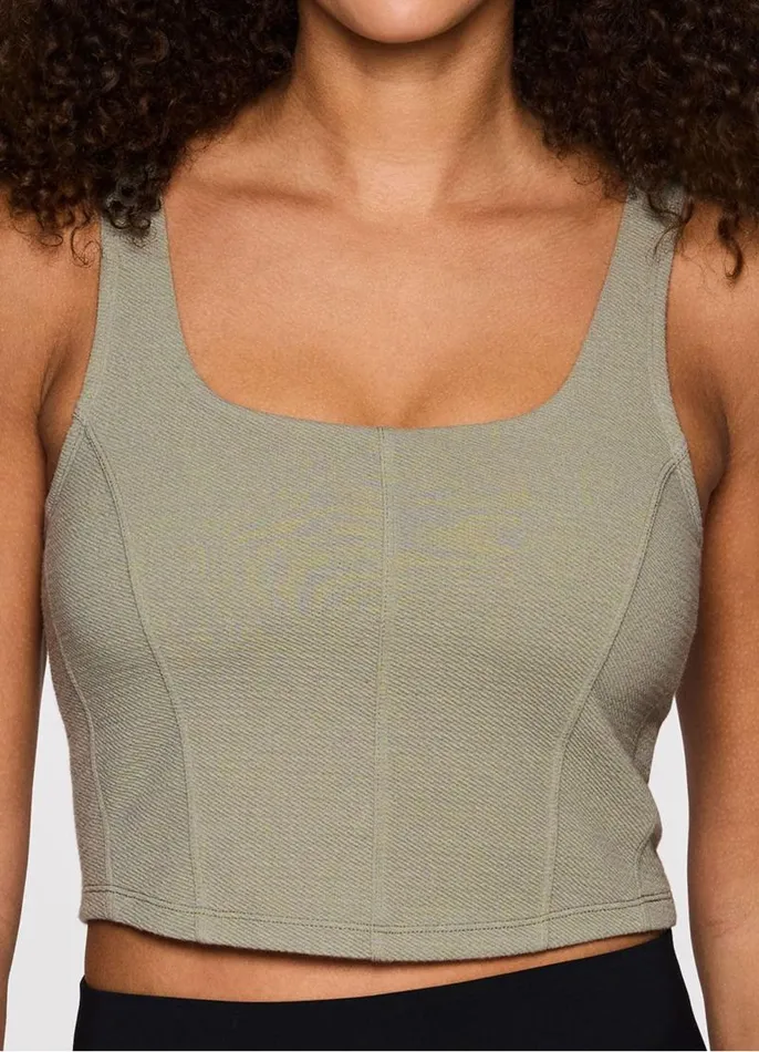 Women Anytime Longline Corset Bra Sage RBX Active Tanks