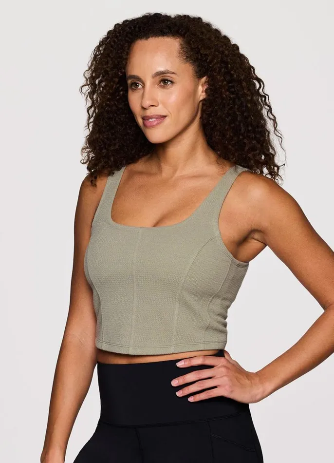 Women Anytime Longline Corset Bra Sage RBX Active Tanks