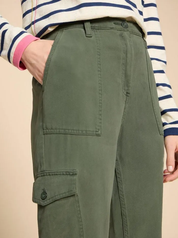 Women Arlo Tencel Cargo Trouser Mid Green White Stuff Trousers Women Arlo Tencel Cargo Trouser Mid Green White Stuff Trousers