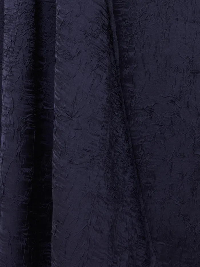 Women Asymmetric Textured Skirt Navy Jigsaw Party
