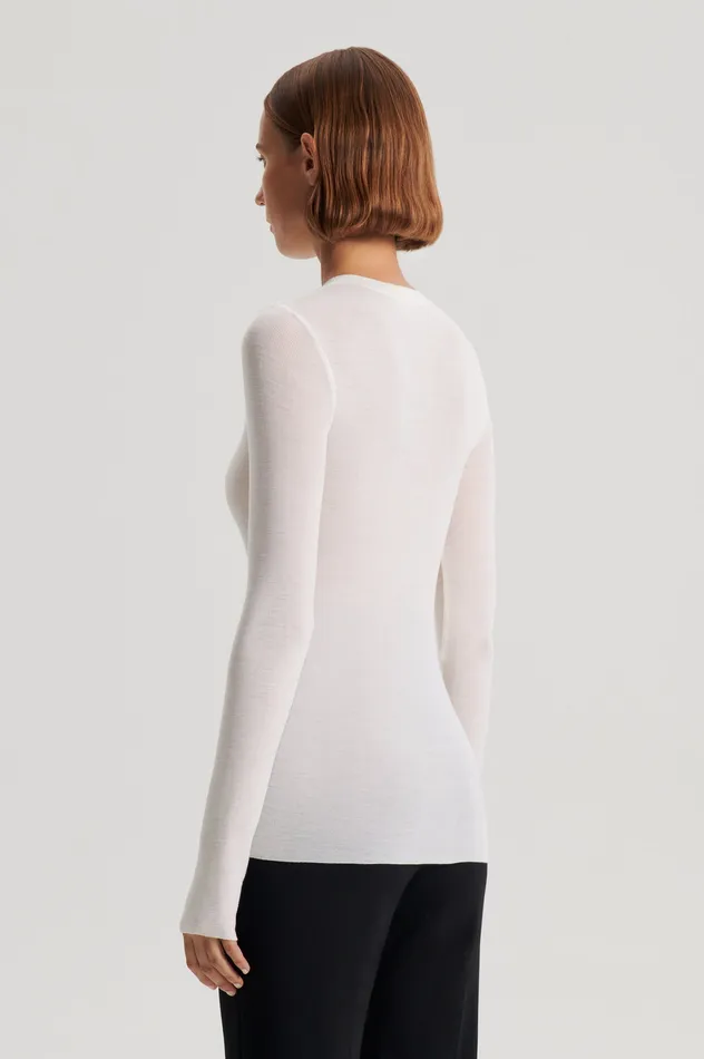 Women BABYWOOL CREW SWEATER IVORY Tops Scanlan Theodore Women BABYWOOL CREW SWEATER IVORY Tops Scanlan Theodore