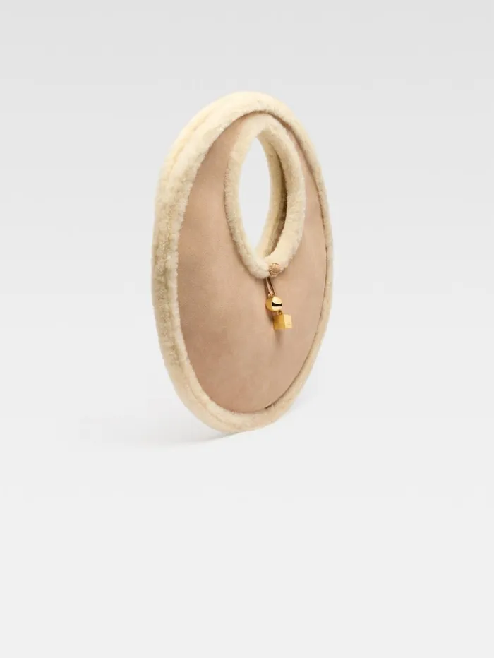Women Baskets and Totebags JACQUEMUS The Rond Dark Beige