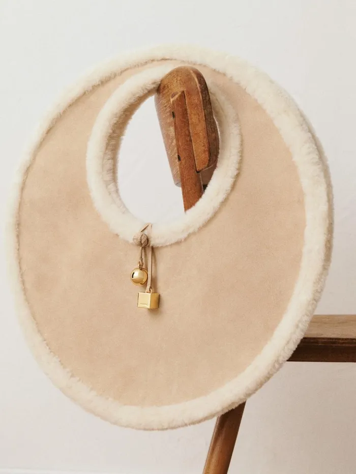 Women Baskets and Totebags JACQUEMUS The Rond Dark Beige