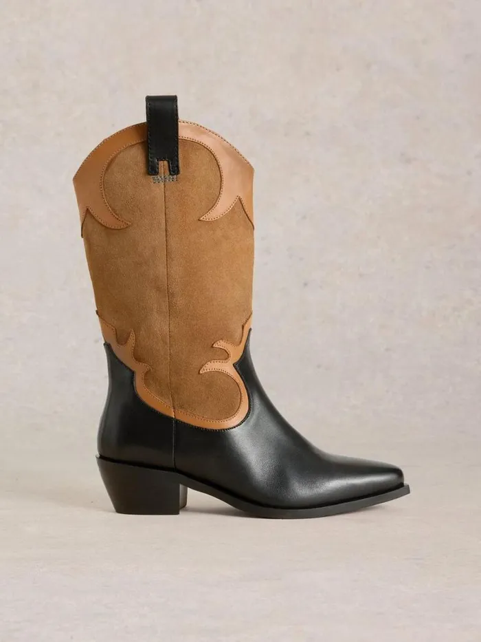 Women Belle Western Boot Black Multi White Stuff Boots