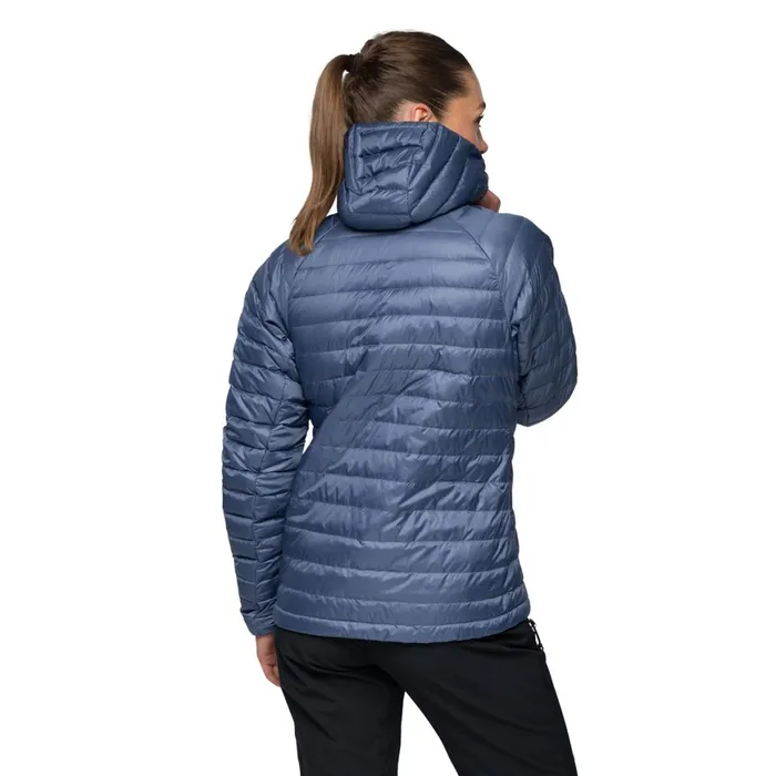 Women Bergans Of Norway Down Jackets Vaagaa Light Down Jacket Hood Granite Blue