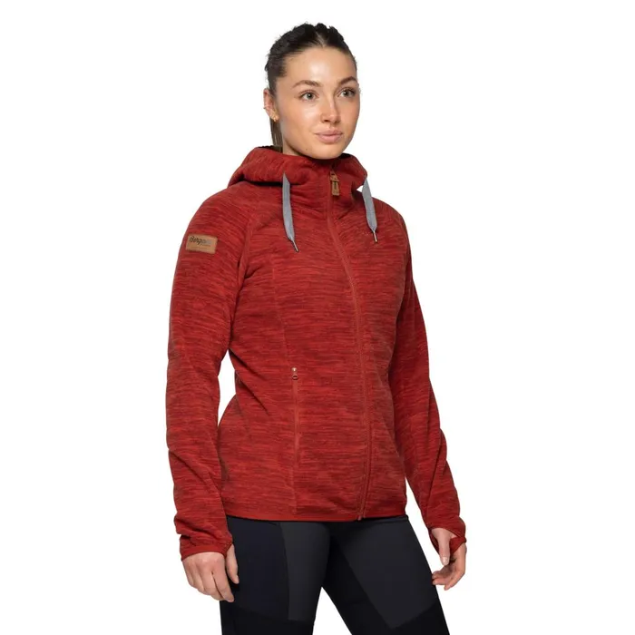 Women Bergans Of Norway Fleece Hareid Fleece W Jacket Chianti Red