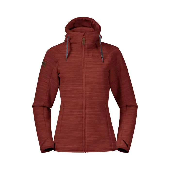 Women Bergans Of Norway Fleece Hareid Fleece W Jacket Chianti Red
