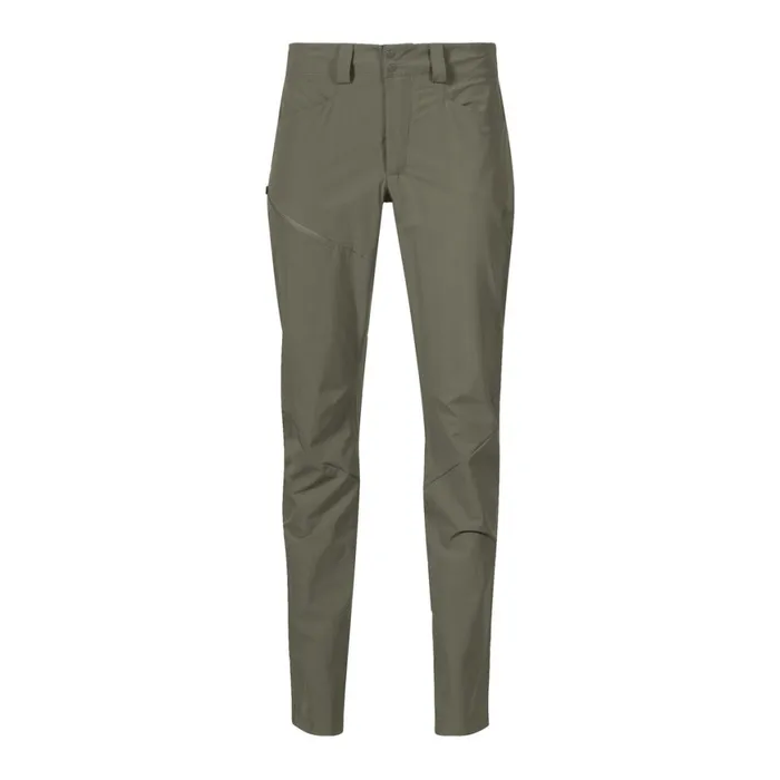 Women Bergans Of Norway Hiking Pants Vandre Light Softshell Pants Green Mud