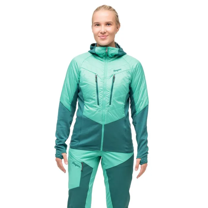 Women Bergans Of Norway Insulated Jackets Tind Light Insulated Jacket Light Malachite Green Malachite Green