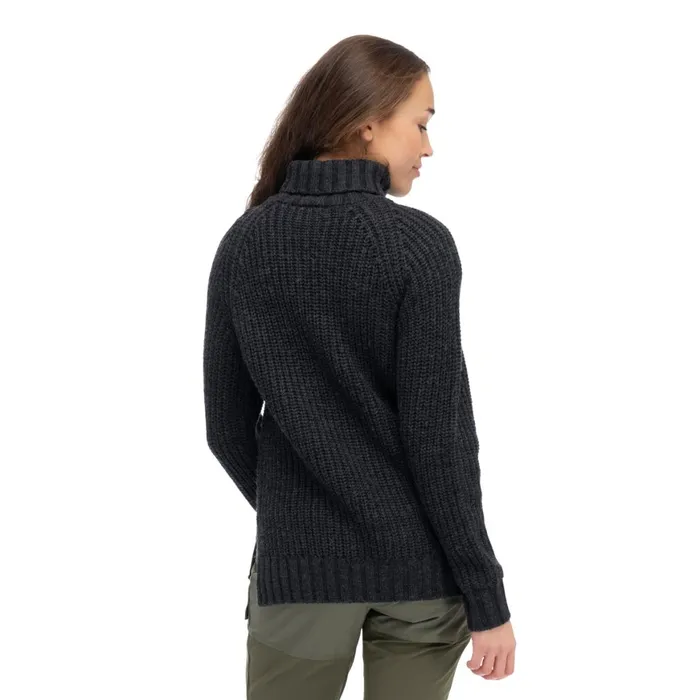 Women Bergans Of Norway Jumpers And Long Sleeves Nordmarka Merino High Neck Jumper Dark Shadow Grey