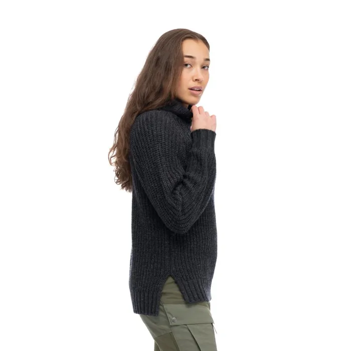 Women Bergans Of Norway Jumpers And Long Sleeves Nordmarka Merino High Neck Jumper Dark Shadow Grey