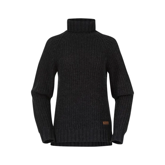 Women Bergans Of Norway Jumpers And Long Sleeves Nordmarka Merino High Neck Jumper Dark Shadow Grey