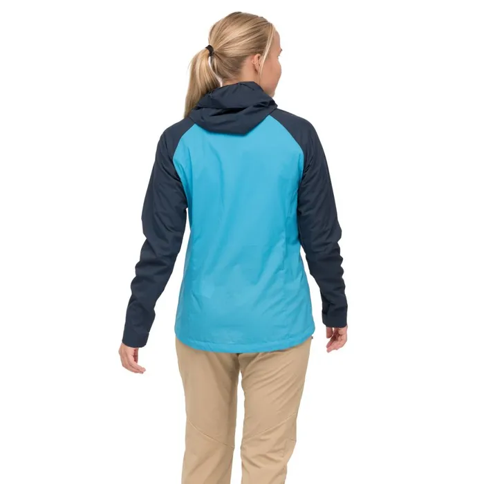 Women Bergans Of Norway Softshell Jackets Rabot Windbreaker Jacket Aqua Lagoon Navy Blue