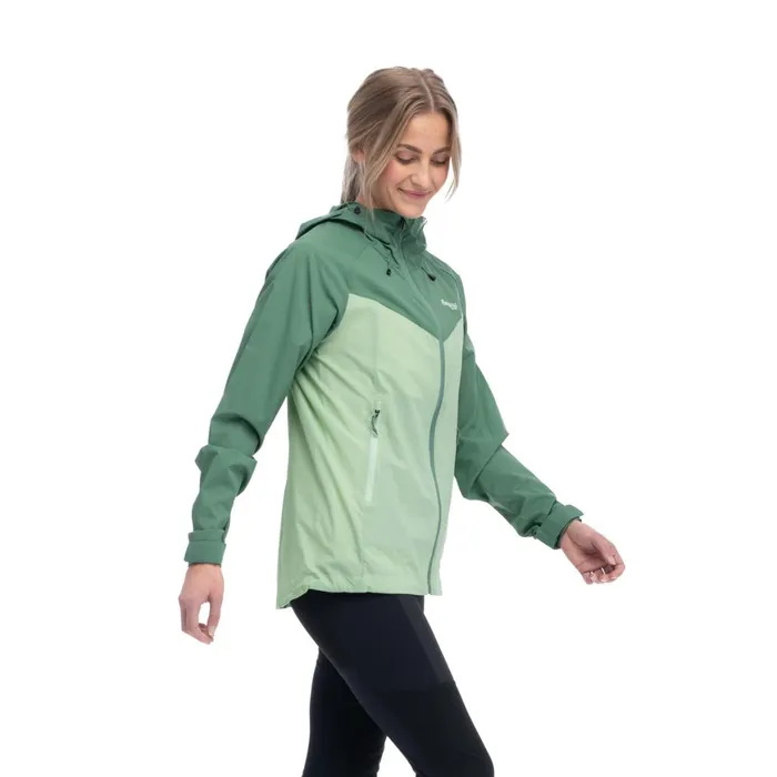 Women Bergans Of Norway Softshell Jackets Skar Light Windbreaker Jacket Light Jade Green Dark Jade Green