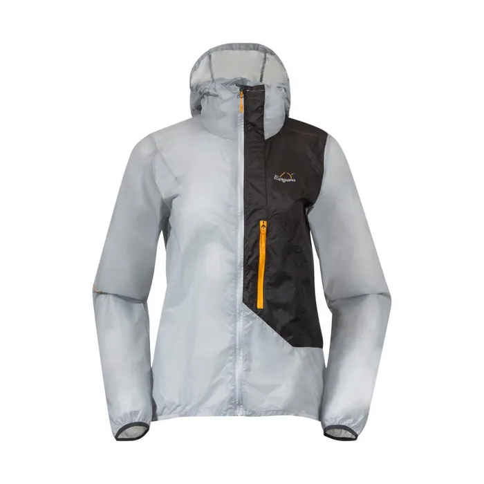 Women Bergans Of Norway Softshell Jackets Y Lightline Pure Windbreaker Jacket Pearl Grey Dark Shadow Grey