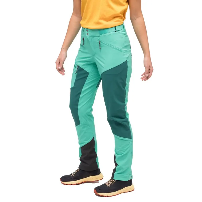 Women Bergans Of Norway Softshell Pants Tind Softshell Pants Light Malachite Green Malachite Green