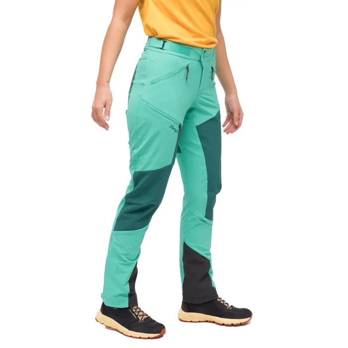 Women Bergans Of Norway Softshell Pants Tind Softshell Pants Light Malachite Green Malachite Green