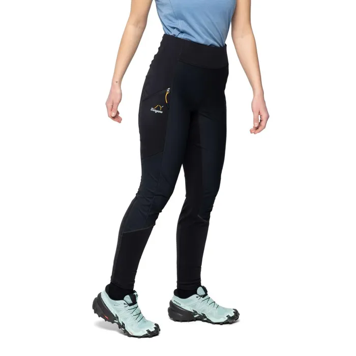 Women Bergans Of Norway Softshell Pants Y Lightline Fast Winter Tights Black