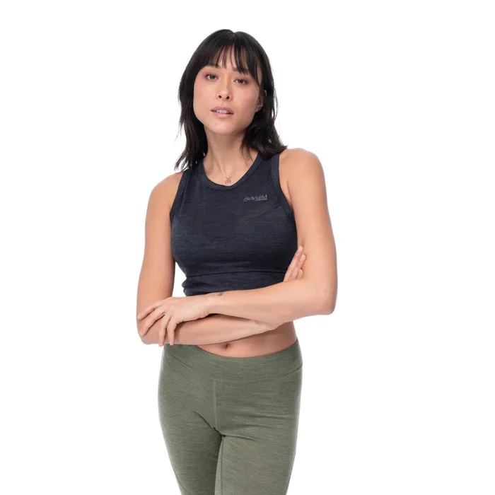 Women Bergans Of Norway Wool TShirts And Tops InnerLight W Top Solid Charcoal