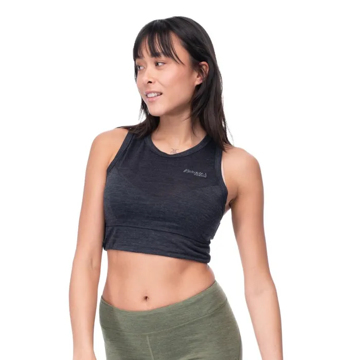Women Bergans Of Norway Wool TShirts And Tops InnerLight W Top Solid Charcoal