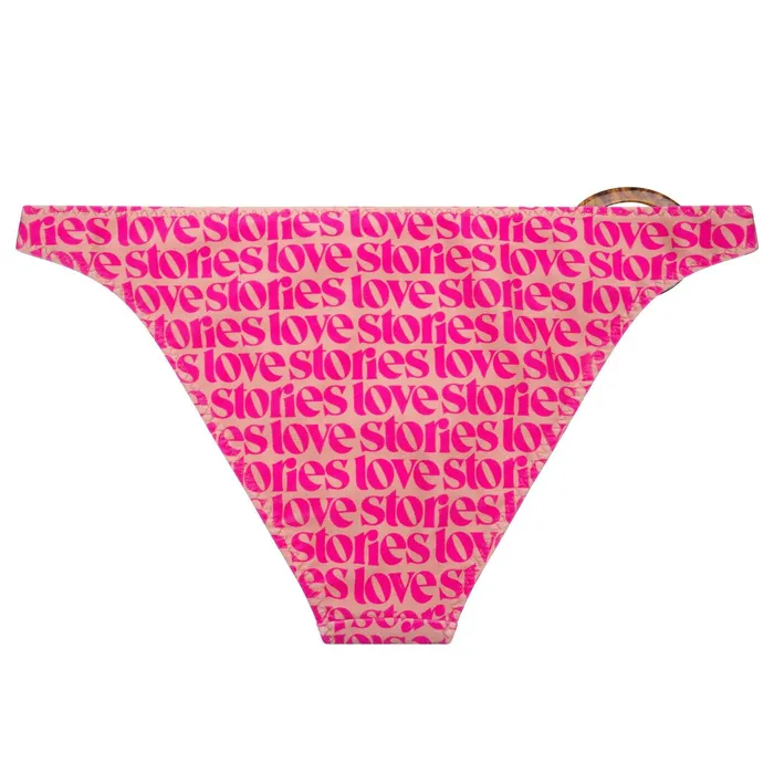 Women Bikini Bottoms Love Stories Coral Bikini Bottom Pink