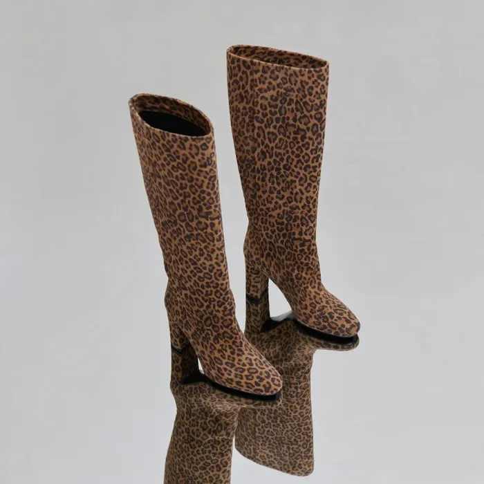 Women Boots With Heels And Pointed Toes Leopard JONAK 60 Years
