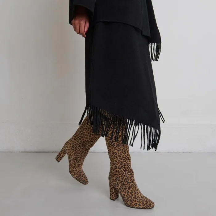 Women Boots With Heels And Pointed Toes Leopard JONAK 60 Years