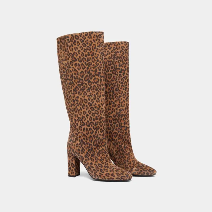Women Boots With Heels And Pointed Toes Leopard JONAK 60 Years