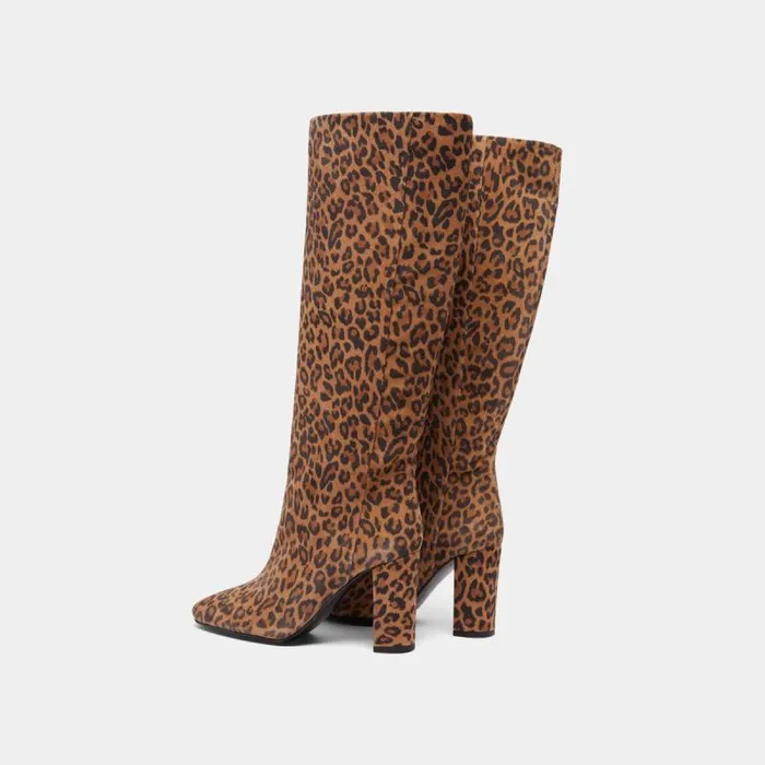 Women Boots With Heels And Pointed Toes Leopard JONAK 60 Years