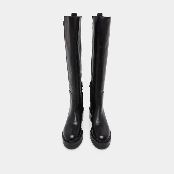 Women Boots With Notched Soles Black JONAK Boots Thighhigh Boots