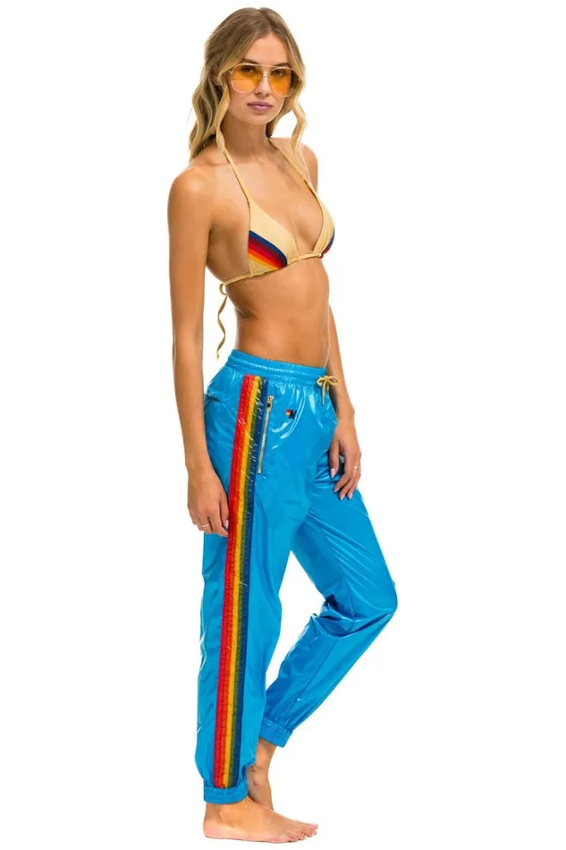 Women Bottoms Aviator Nation 5 STRIPE WIND PANT 8211 DRESDEN
