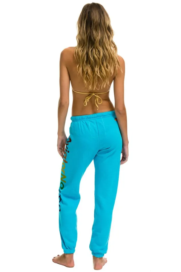 Women Bottoms Aviator Nation AVIATOR NATION SWEATPANTS 8211 NEON BLUE Women Bottoms Aviator Nation AVIATOR NATION SWEATPANTS 8211 NEON BLUE