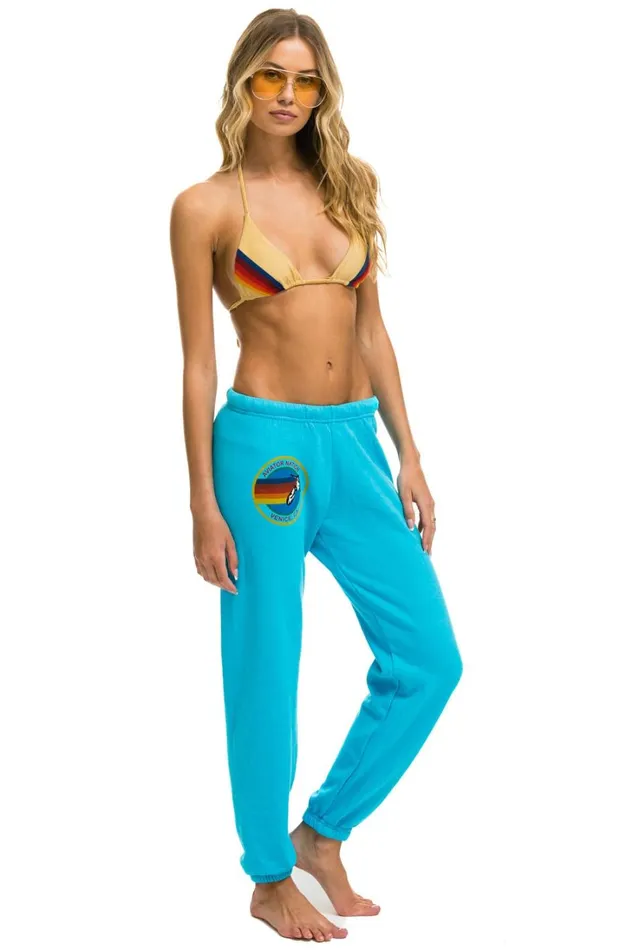 Women Bottoms Aviator Nation AVIATOR NATION SWEATPANTS 8211 NEON BLUE Women Bottoms Aviator Nation AVIATOR NATION SWEATPANTS 8211 NEON BLUE