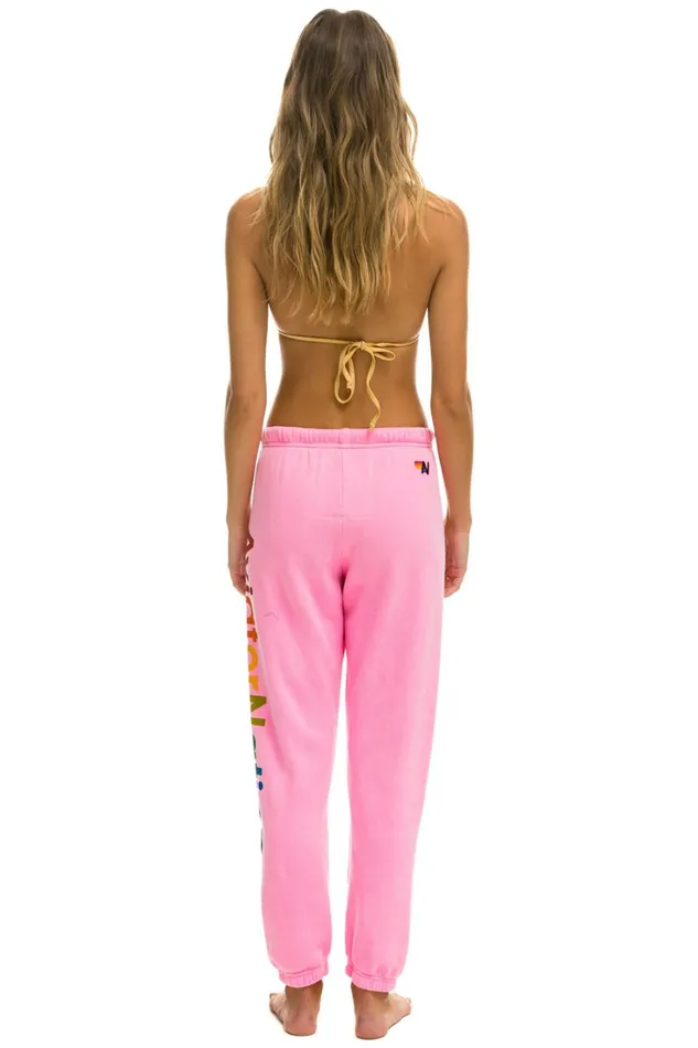 Women Bottoms Aviator Nation AVIATOR NATION SWEATPANTS 8211 NEON PINK Women Bottoms Aviator Nation AVIATOR NATION SWEATPANTS 8211 NEON PINK