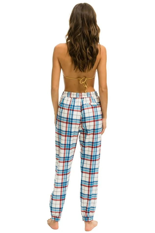 Women Bottoms Aviator Nation PLAID LODGE PANT 8211 MONTAUK PLAID Women Bottoms Aviator Nation PLAID LODGE PANT 8211 MONTAUK PLAID
