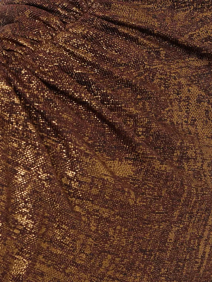 Women Brushed Bronze Draped Dress Bronze Jigsaw Dresses and Jumpsuits