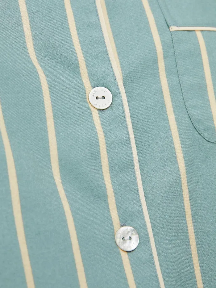 Women Brushed Twill Stripe Pyjamas Blue Jigsaw Pyjamas and Loungewear