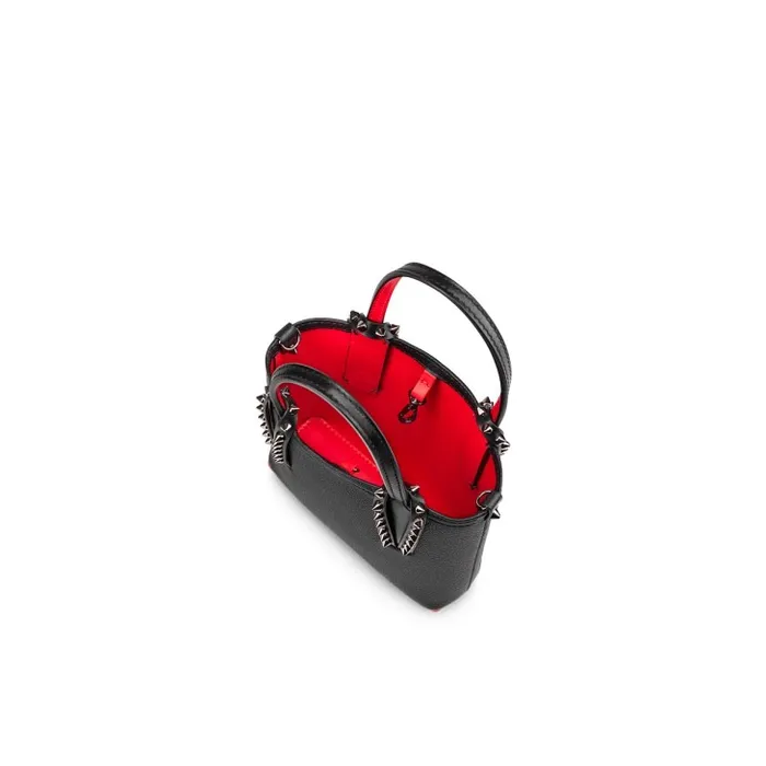 Women Cabata NS Mini Tote Bag 8211 Calf Leather 8211 Black Christian Louboutin Totes